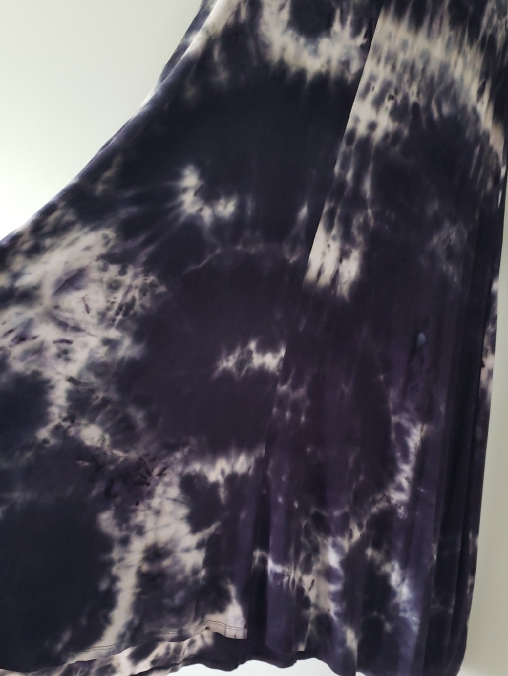 Natural Life Tie-Dye Long Sleeve Maxi Dress Medium Navy Blue White Boho Hippie - Picture 10 of 14
